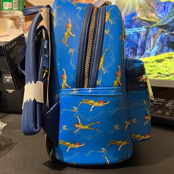 Loungefly Disney Peter Pan and Tinker Bell AOP Mini Backpack - Picture 6 of 10